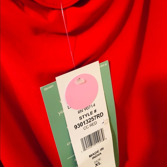 NWT MSK Cocktail Dress Rhinestone Sleeves Red - Picture 5 of 6